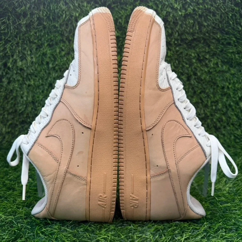 Nike Air Force 1 Mens 12 Premium Split White Tan Low Top 905345-105 2017
